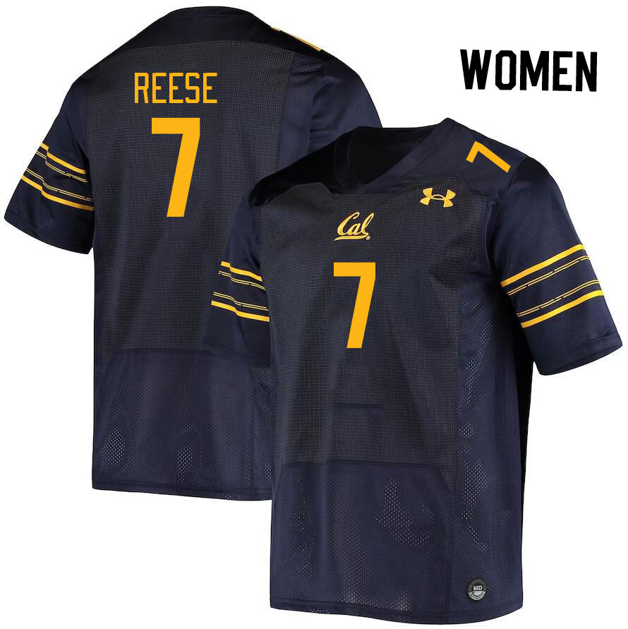 Women #7 David Reese California Golden Bears College Football Jerseys Stitched Sale-Navy - Click Image to Close